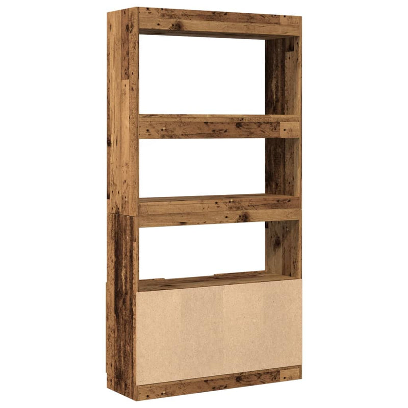 vidaXL antik fa színű szerelt fa magasszekrény 92 x 33 x 180 cm