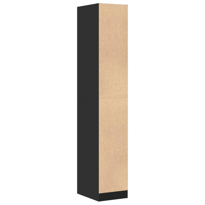 vidaXL fekete szerelt fa patikaszekrény 30 x 41 x 174,5 cm