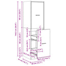 vidaXL barna tölgy színű szerelt fa patikaszekrény 40 x 41 x 144,5 cm