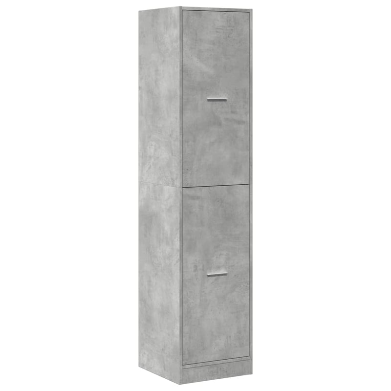 vidaXL betonszürke szerelt fa patikaszekrény 40 x 41 x 174,5 cm