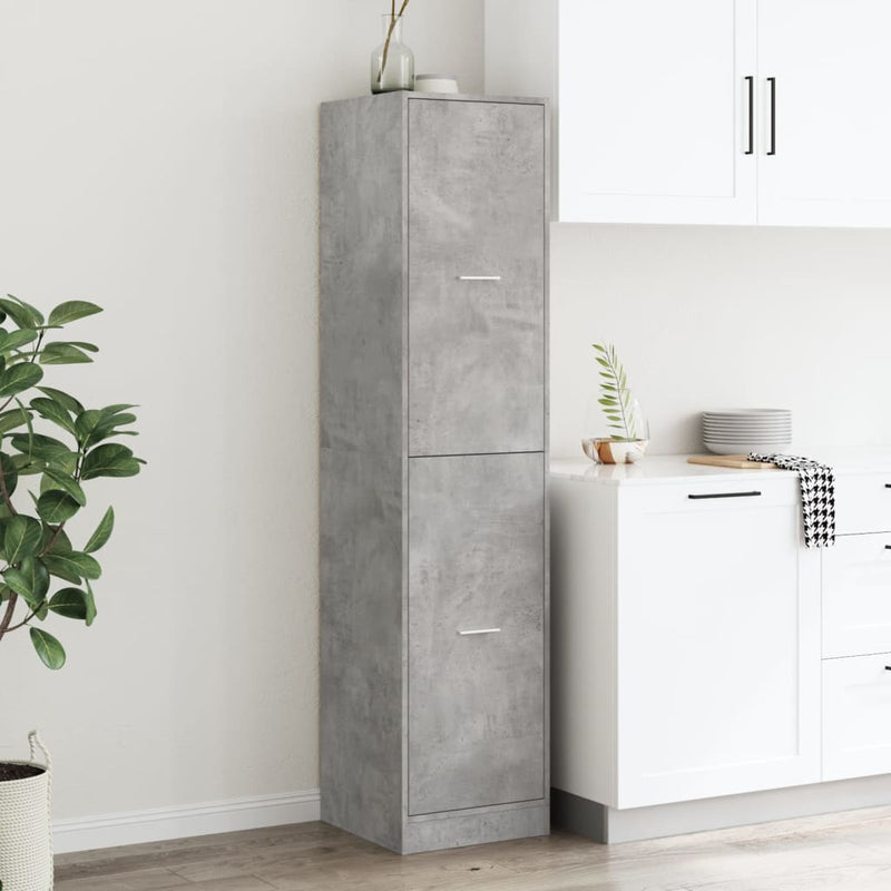 vidaXL betonszürke szerelt fa patikaszekrény 40 x 41 x 174,5 cm