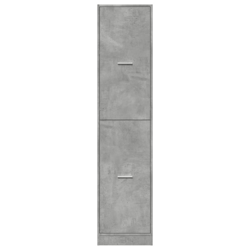 vidaXL betonszürke szerelt fa patikaszekrény 40 x 41 x 174,5 cm
