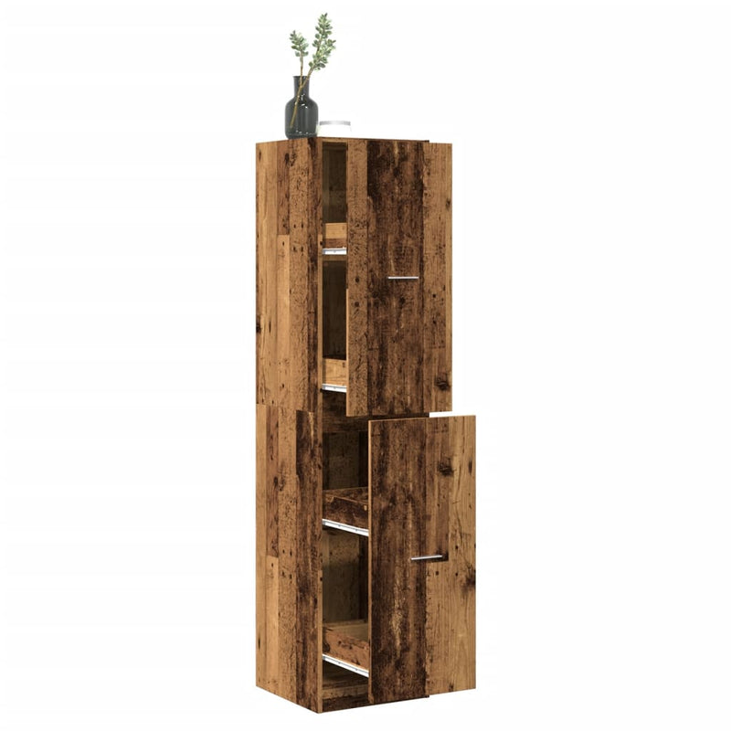 vidaXL antik fa színű szerelt fa patikaszekrény 40 x 41 x 174,5 cm