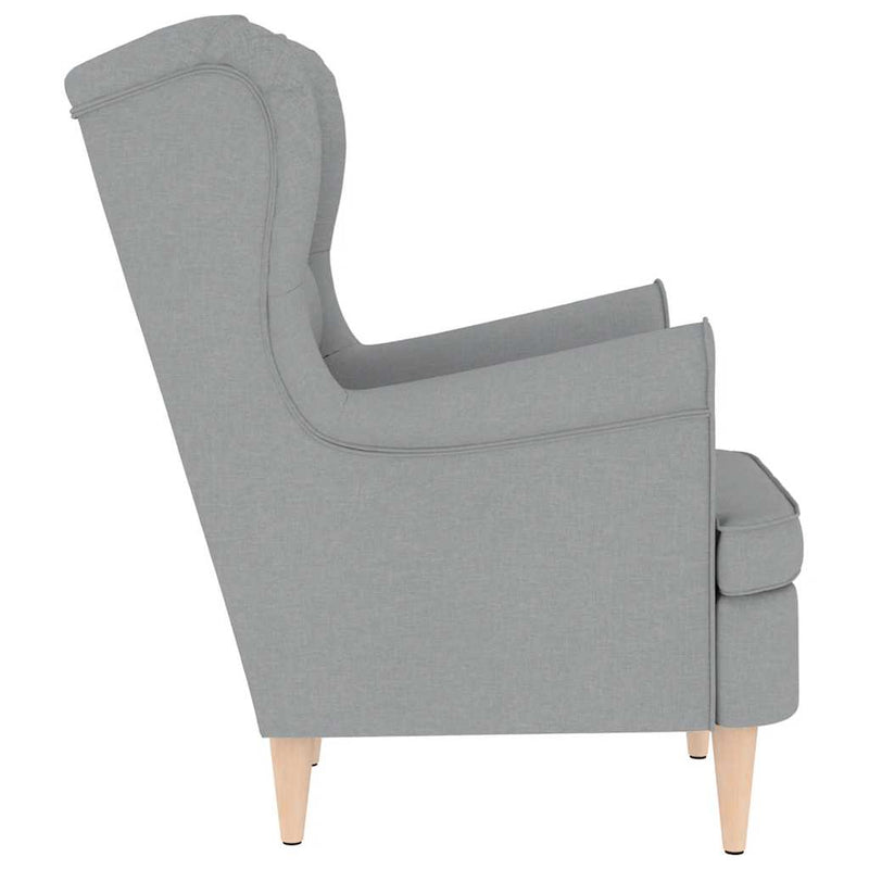 vidaXL világosszürke szövetfotel 74 x 84 x 100 cm