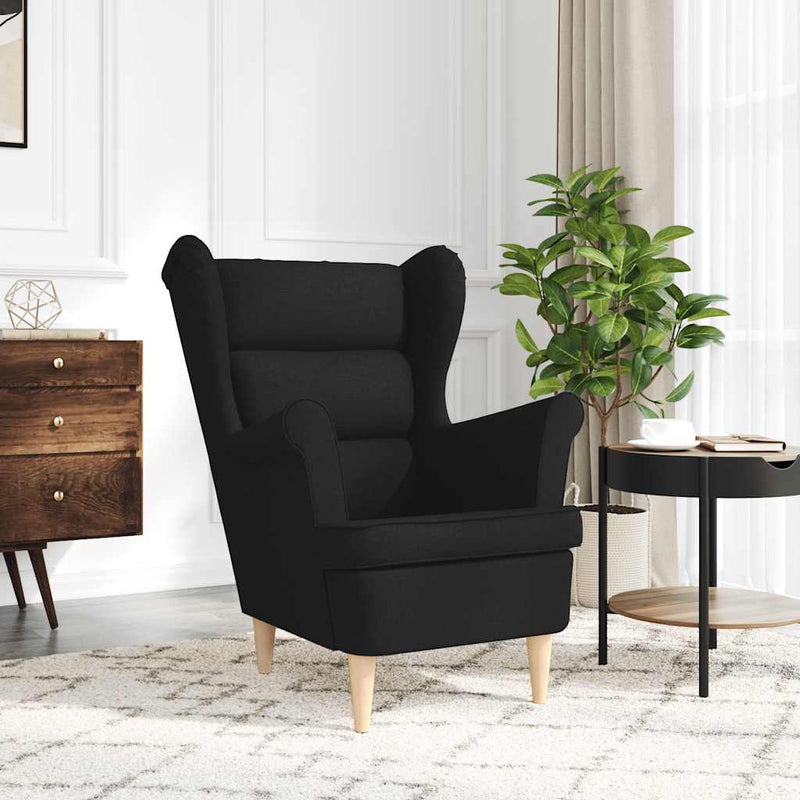 vidaXL fekete szövetfotel 74 x 84 x 100 cm
