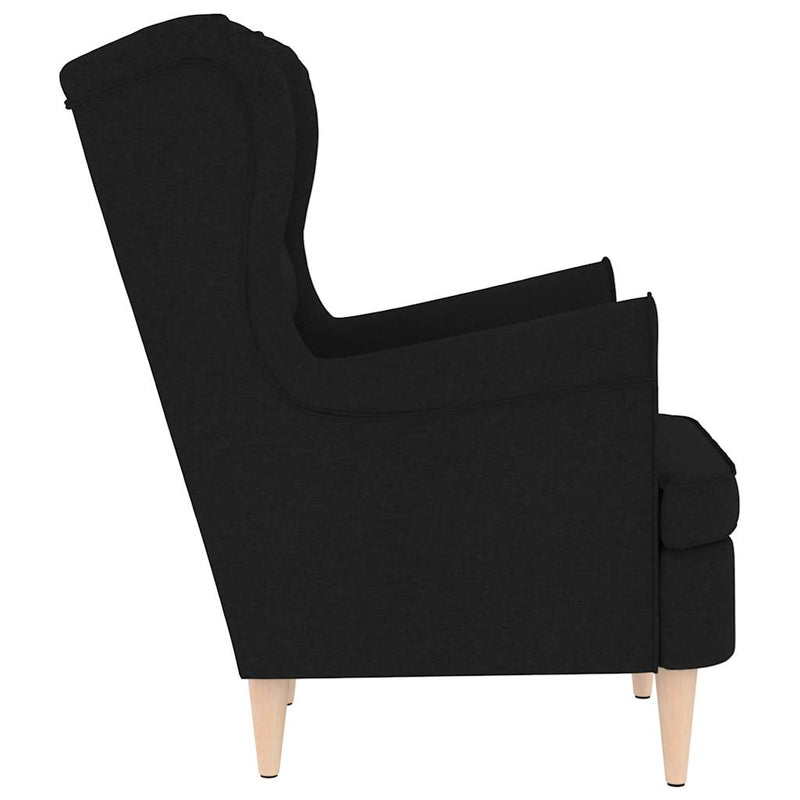 vidaXL fekete szövetfotel 74 x 84 x 100 cm