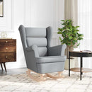 vidaXL világosszürke szövet hintaszék 74 x 90 x 102 cm