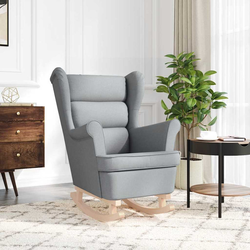 vidaXL világosszürke szövet hintaszék 74 x 90 x 102 cm