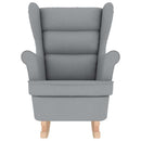 vidaXL világosszürke szövet hintaszék 74 x 90 x 102 cm