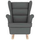 vidaXL sötétszürke szövet hintaszék 74 x 90 x 102 cm