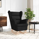 vidaXL fekete szövet hintaszék 74 x 90 x 102 cm