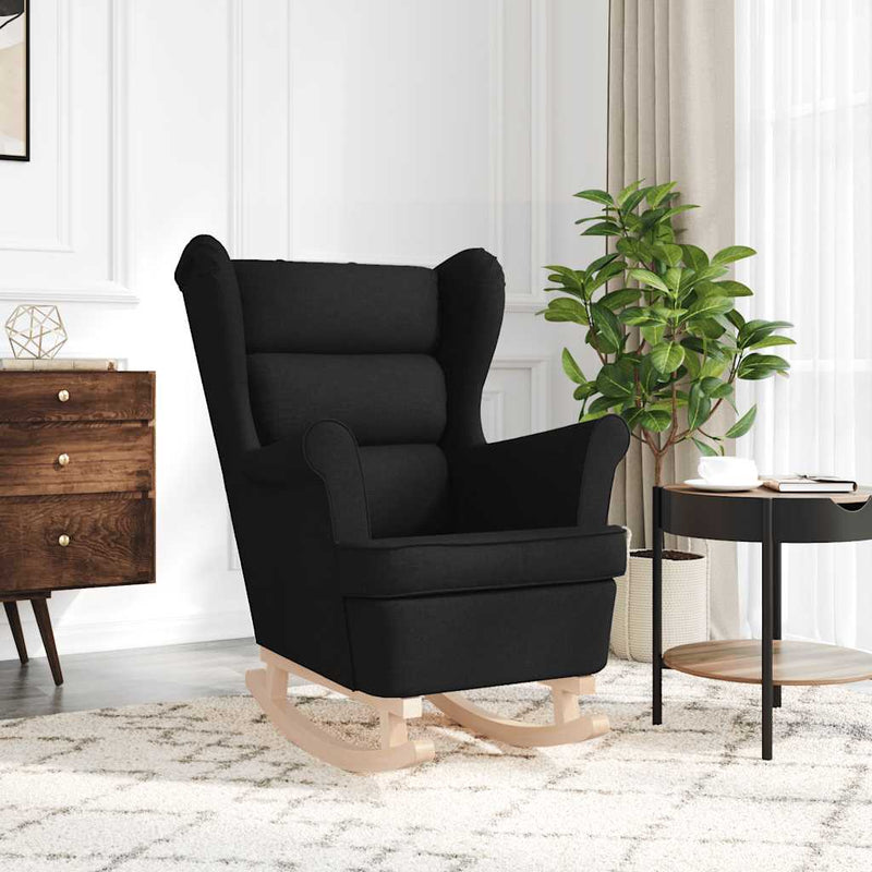 vidaXL fekete szövet hintaszék 74 x 90 x 102 cm