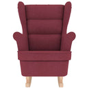 vidaXL bordó szövet hintaszék 74 x 90 x 102 cm