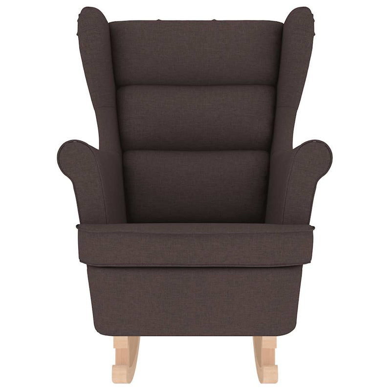 vidaXL sötétbarna szövet hintaszék 74 x 90 x 102 cm