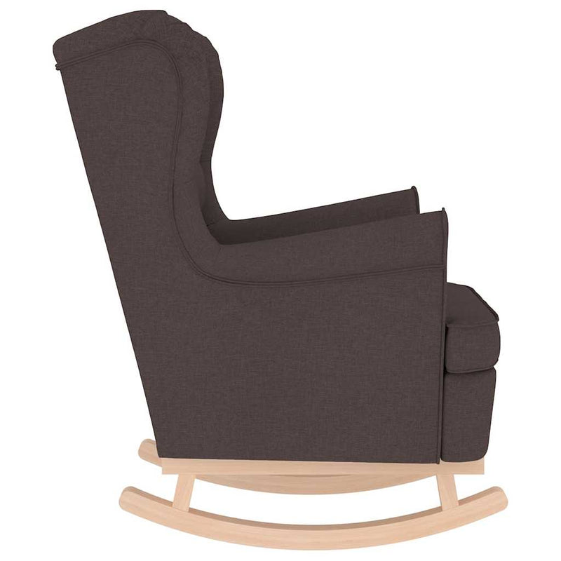 vidaXL sötétbarna szövet hintaszék 74 x 90 x 102 cm