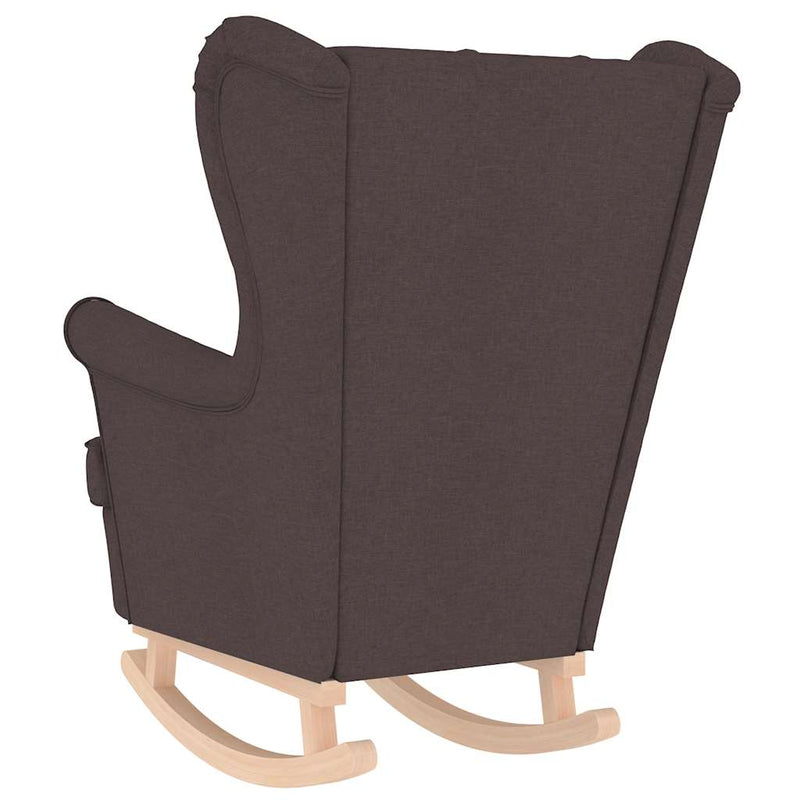 vidaXL sötétbarna szövet hintaszék 74 x 90 x 102 cm