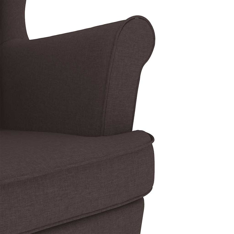 vidaXL sötétbarna szövet hintaszék 74 x 90 x 102 cm