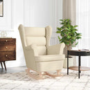 vidaXL krémszínű szövet hintaszék 74 x 90 x 102 cm