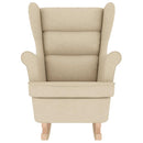 vidaXL krémszínű szövet hintaszék 74 x 90 x 102 cm