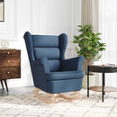 vidaXL kék szövet hintaszék 74 x 90 x 102 cm