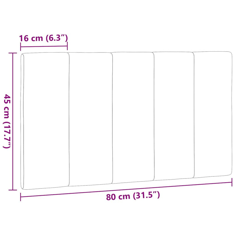 vidaXL sötétbarna szövet fejtámla párna Hanko 80 cm