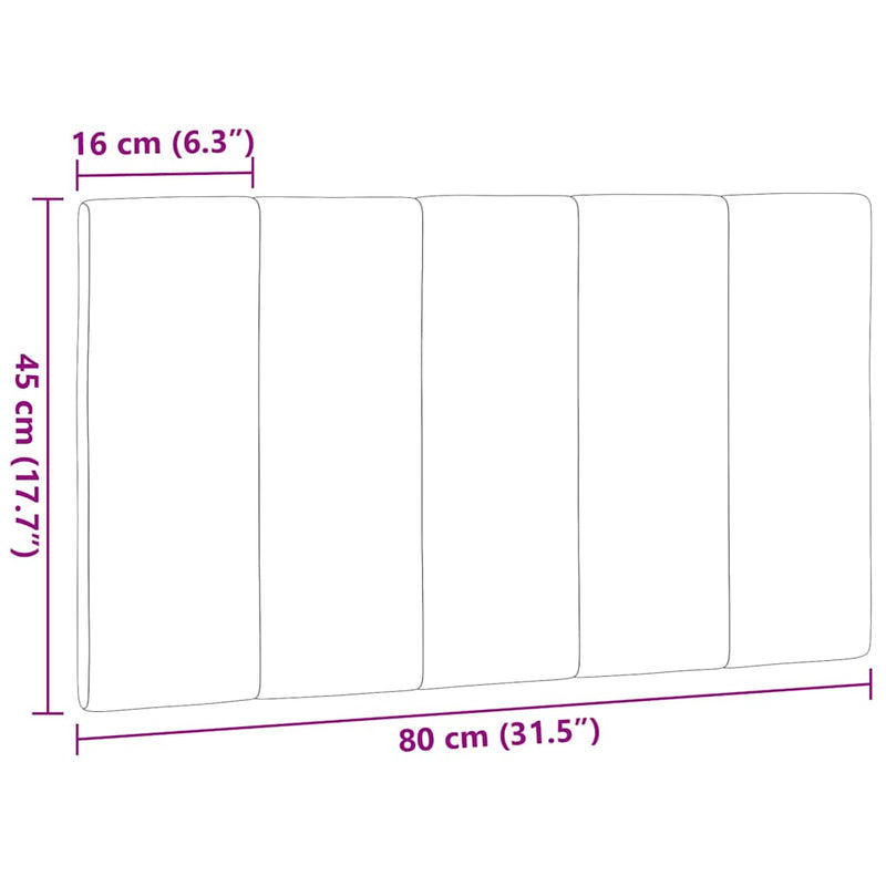 vidaXL kék szövet fejtámla párna Hanko 80 cm