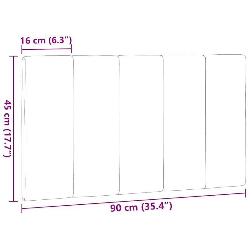 vidaXL sötétbarna szövet fejtámla párna Hanko 90 cm