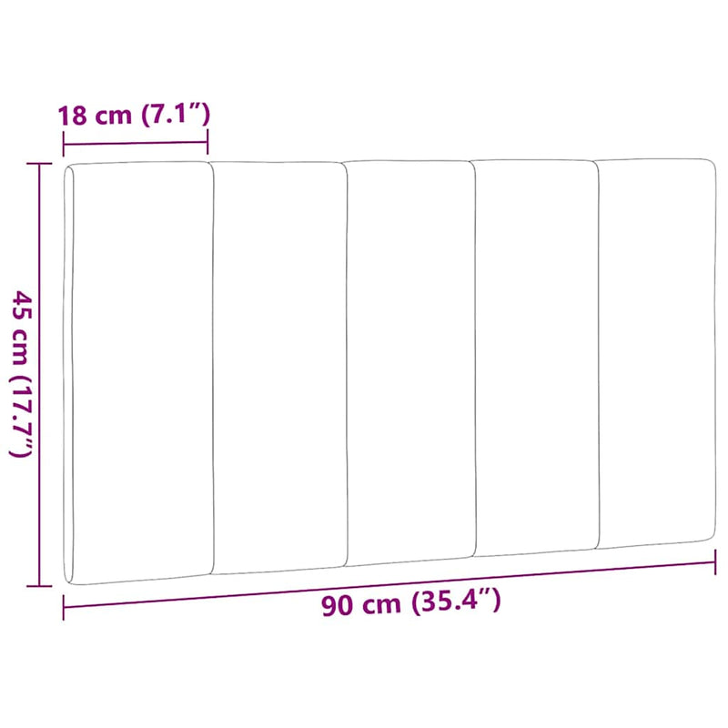 vidaXL kék szövet fejtámla párna Hanko 90 cm