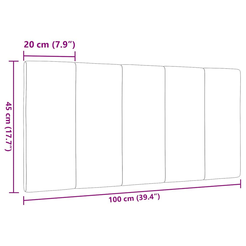 vidaXL krémszínű szövet fejtámla párna Hanko 100 cm