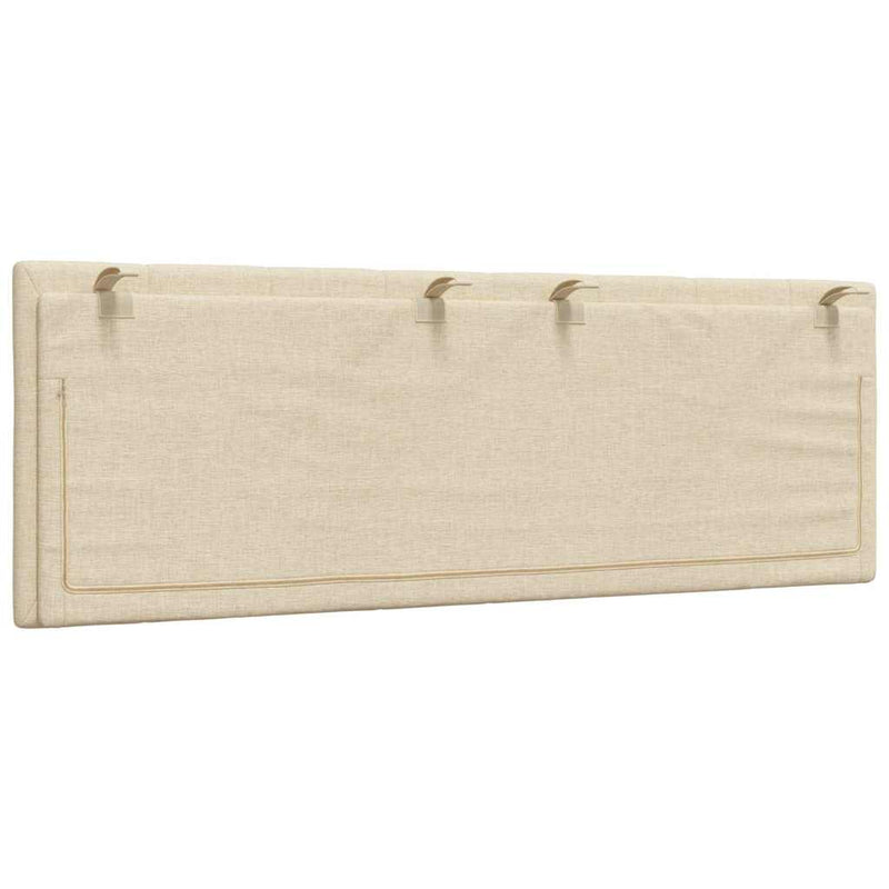 vidaXL krémszínű szövet fejtámla párna Hanko 120 cm