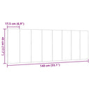 vidaXL fekete szövet fejtámla párna Hanko 140 cm