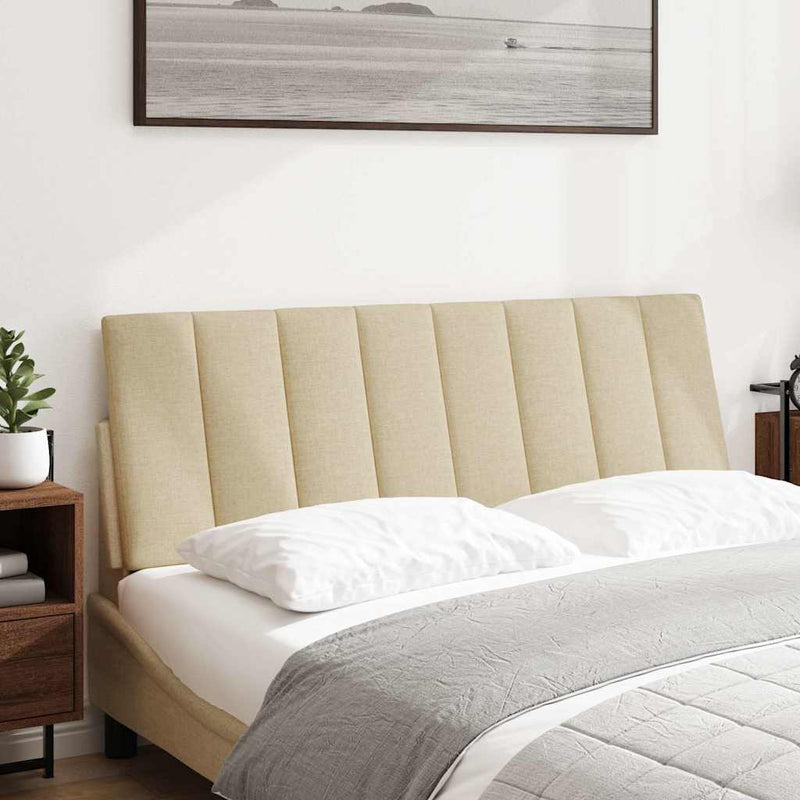 vidaXL krémszínű szövet fejtámla párna Hanko 140 cm