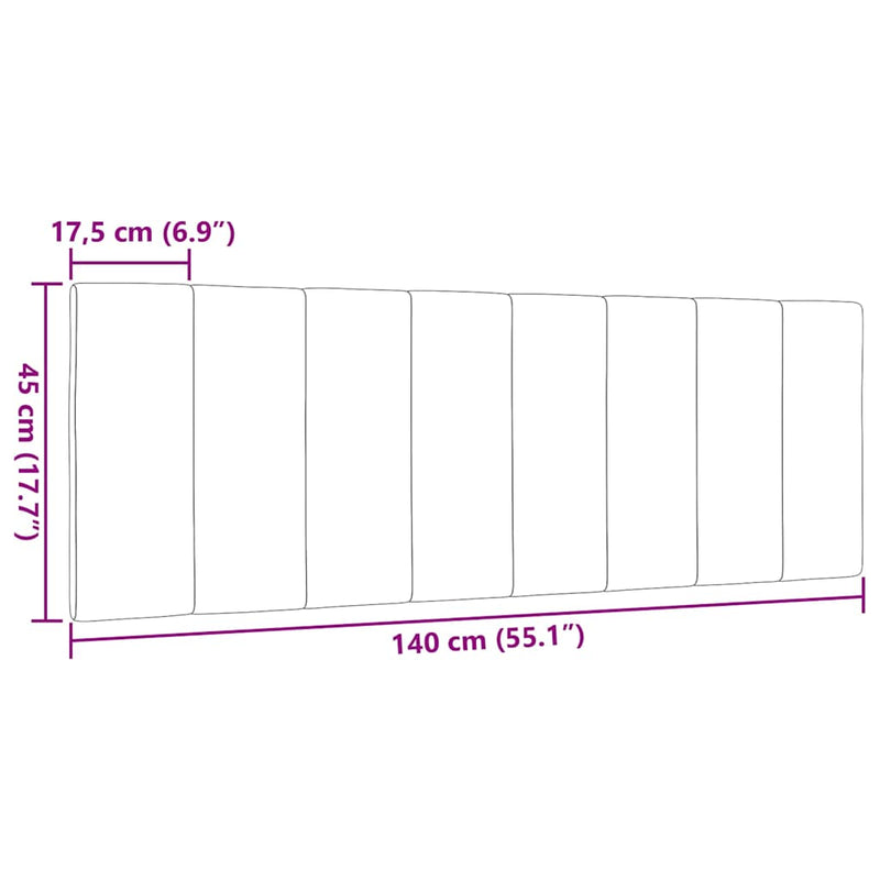 vidaXL krémszínű szövet fejtámla párna Hanko 140 cm