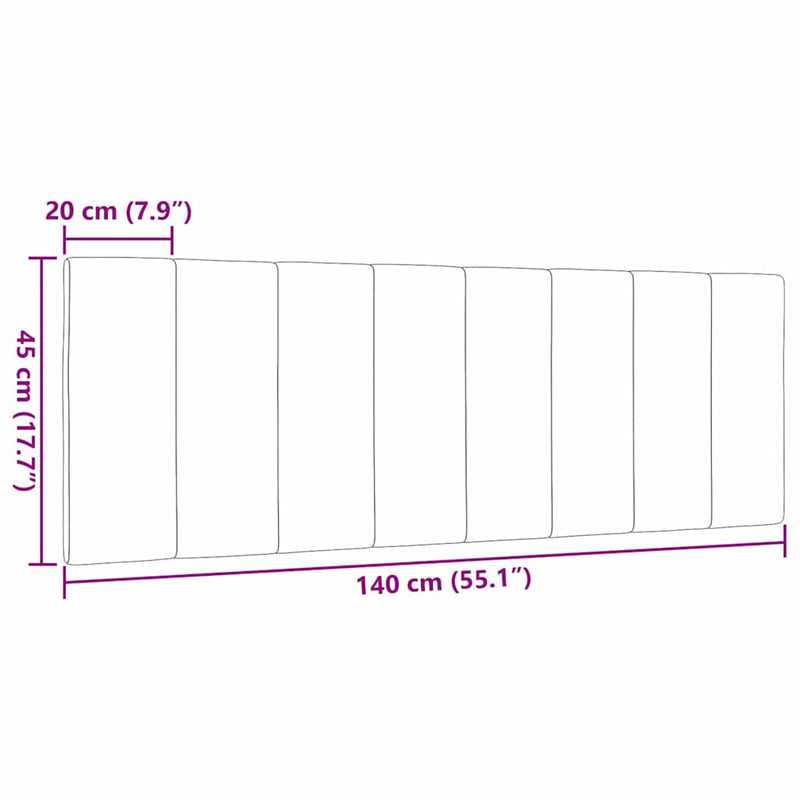 vidaXL kék szövet fejtámla párna Hanko 140 cm