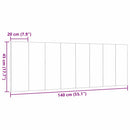 vidaXL kék szövet fejtámla párna Hanko 140 cm