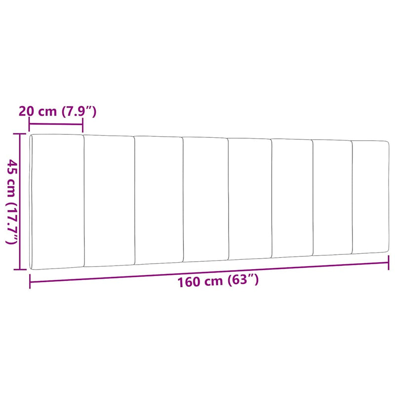 vidaXL világosszürke szövet fejtámla párna Hanko 160 cm