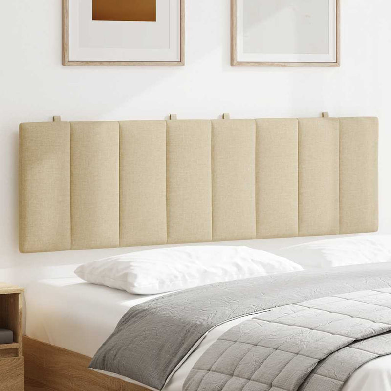 vidaXL krémszínű szövet fejtámla párna Hanko 160 cm