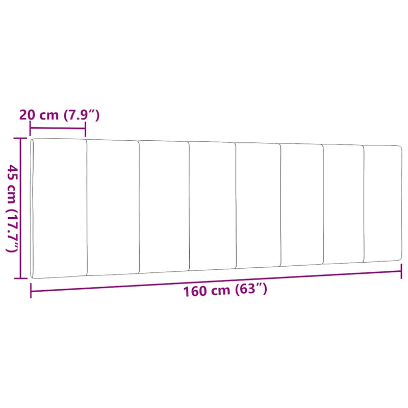 vidaXL kék szövet fejtámla párna Hanko 160 cm
