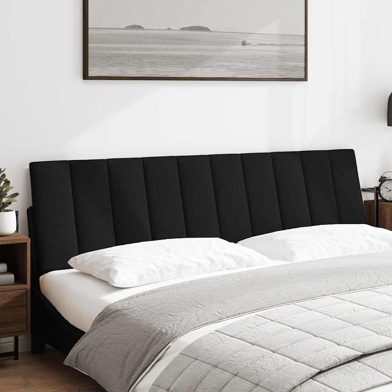vidaXL fekete szövet fejtámla párna Hanko 180 cm