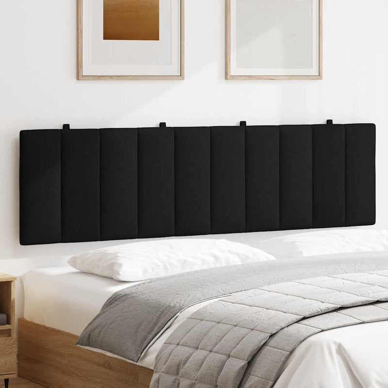 vidaXL fekete szövet fejtámla párna Hanko 180 cm