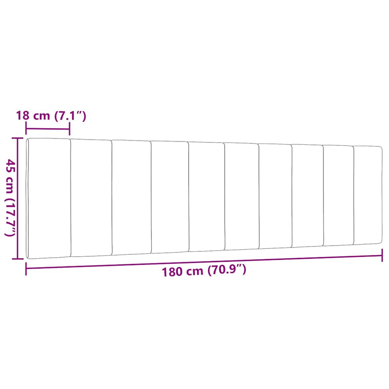 vidaXL tópszínű szövet fejtámla párna Hanko 180 cm