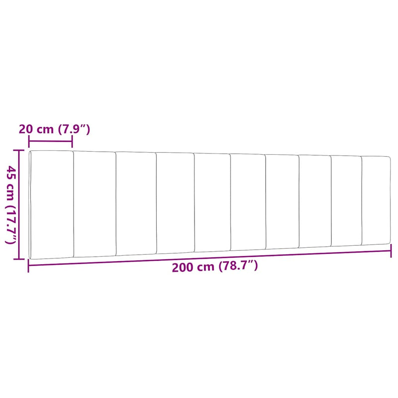 vidaXL kék szövet fejtámla párna Hanko 200 cm