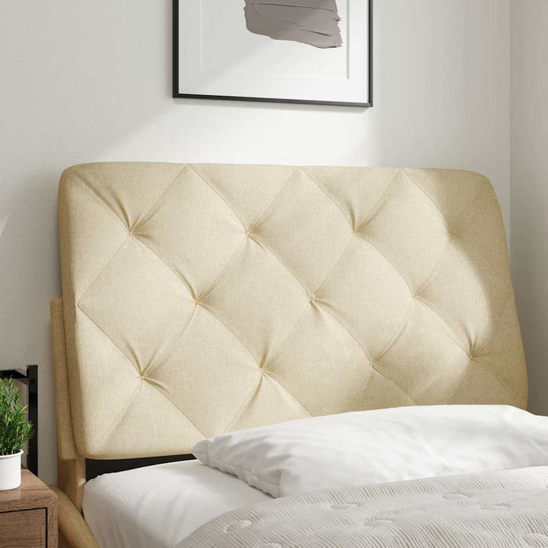 vidaXL krémszínű szövet fejtámla párna 80 cm