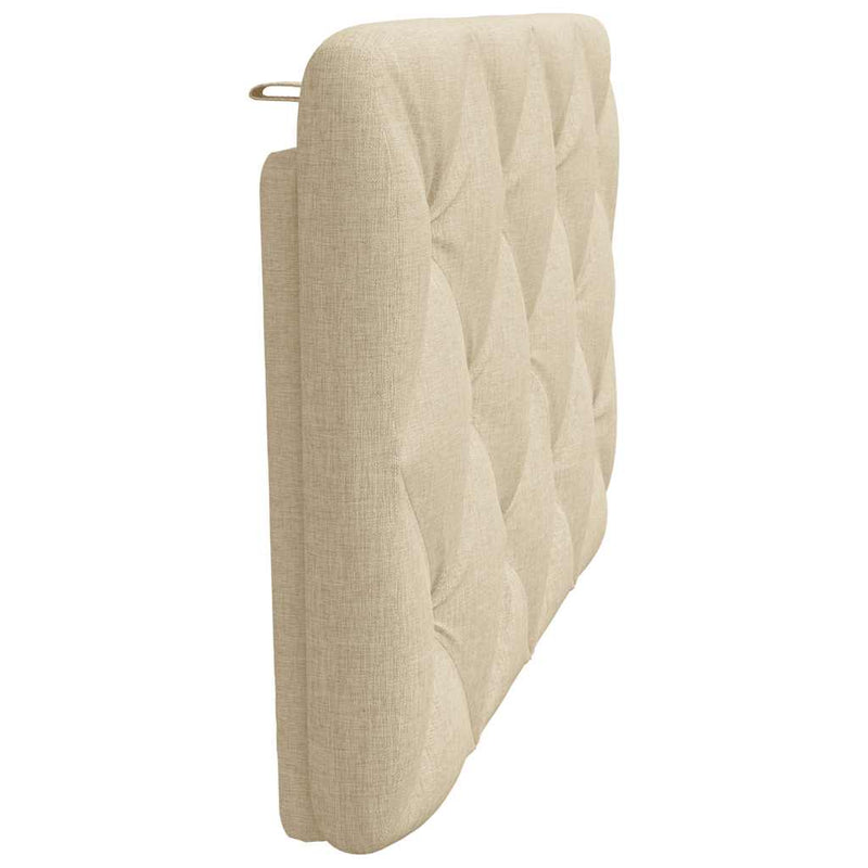 vidaXL krémszínű szövet fejtámla párna 80 cm