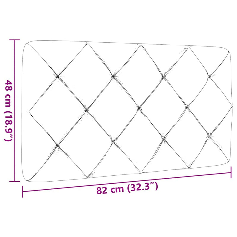 vidaXL krémszínű szövet fejtámla párna 80 cm