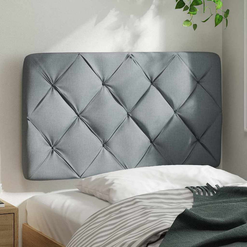 vidaXL világosszürke szövet fejtámla párna 90 cm