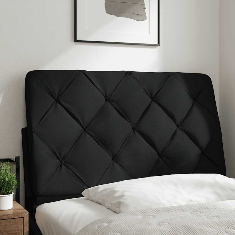 vidaXL fekete szövet fejtámla párna 90 cm