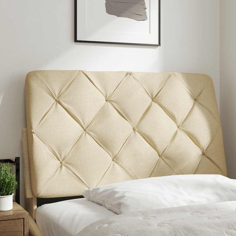vidaXL krémszínű szövet fejtámla párna 90 cm