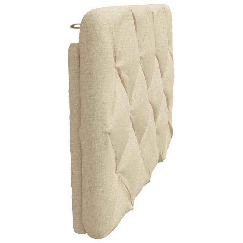 vidaXL krémszínű szövet fejtámla párna 90 cm
