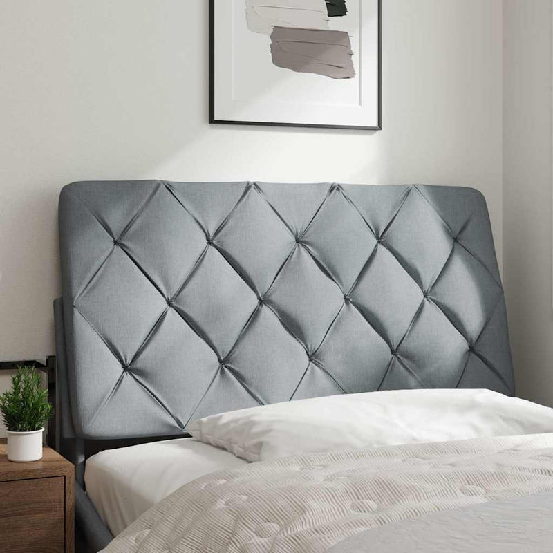 vidaXL világosszürke szövet fejtámla párna 100 cm